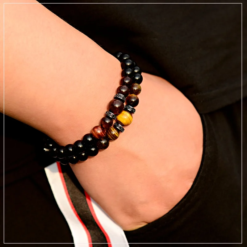 2019 классические очаровательные браслеты из камня тигровый глаз бисера для