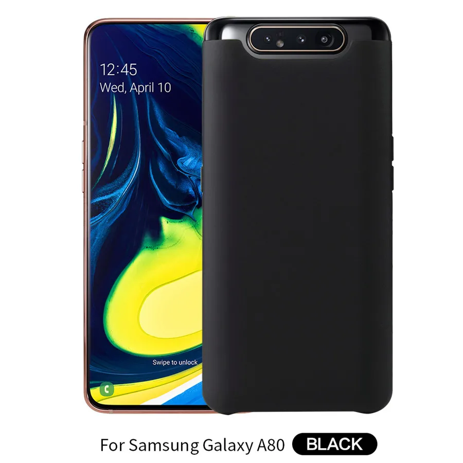 1 Модный однотонный Мягкий силиконовый чехол для телефона samsung Galaxy A80, антидетонационный защитный чехол для samsung a80 A 80 - Цвет: 1
