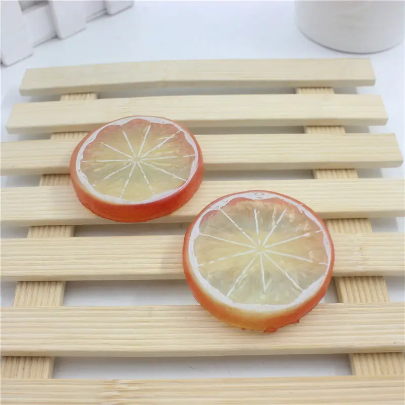 10 шт./лот миниатюрные Имитационные ломтики лимона супермаленькая пластиковая