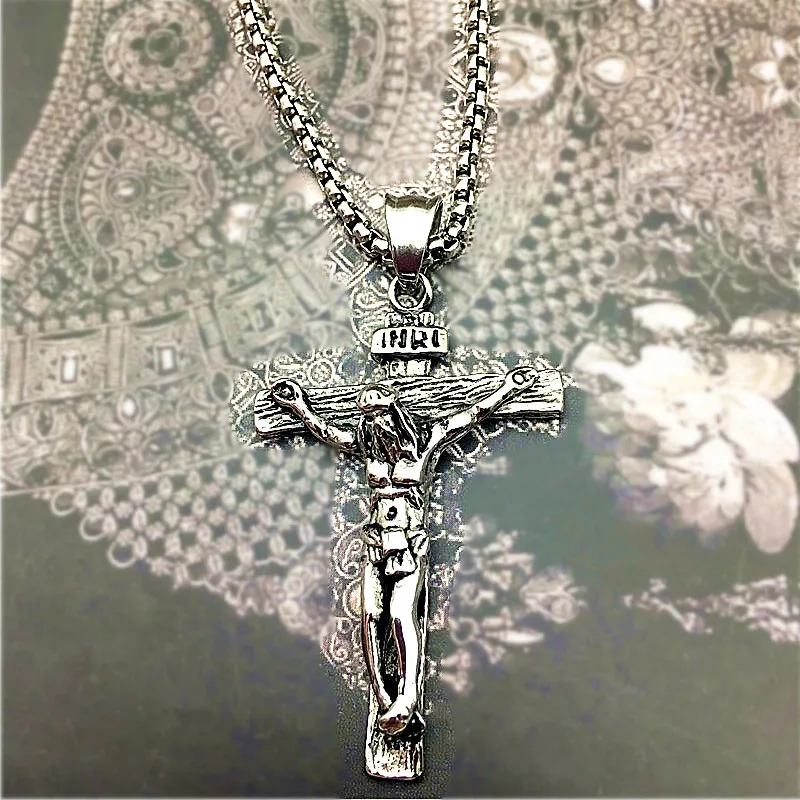 Мода Подвески с крестом уникальный распятие INRI подвеска Иисусом