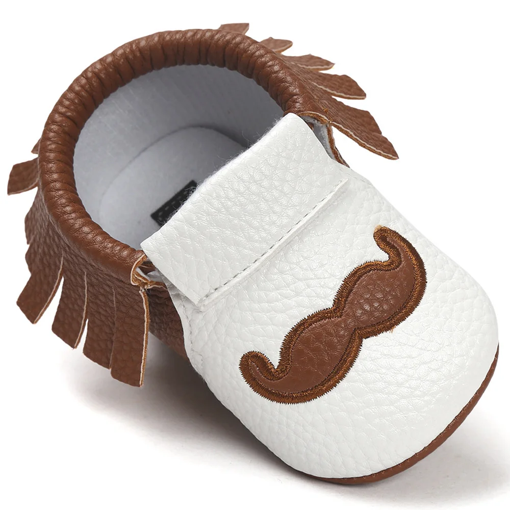 ROMIRUS/Усы Борода волос на лице Роман детские обувь мягкие мокасины с кисточками