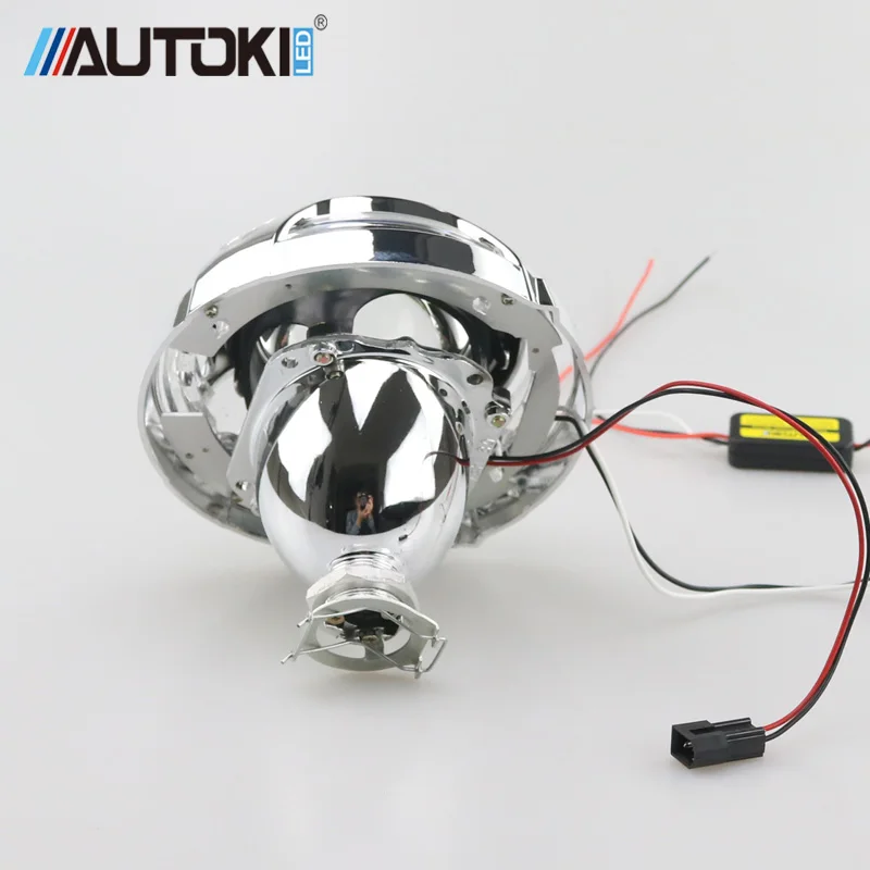 AUTOKI 2 5 дюймов Биксеноновые линзы проектора с квадратным светодиодный