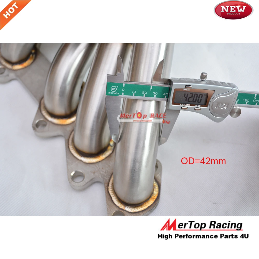 MERTOP Full SS321 Equle Long 3 мм Толщина T3 разделите 93 98 2JZGTE 2JZ турбо коллектор + 44 V band