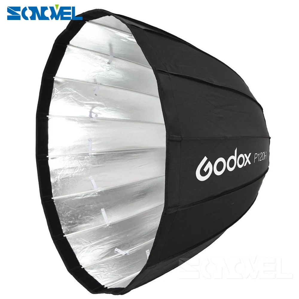 

Godox Portable P120H Deep Parabolic Softbox Bowens Mount Umbrella Reflector High Temperature Photo Studio Softbox+