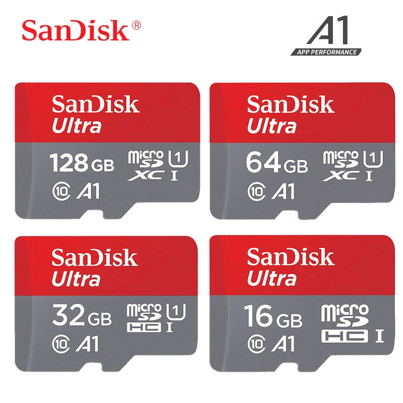 

SanDisk Ultra Memory Card 16GB 32GB 98MB/s microSDHC 64GB 128GB 100MB/s microSDXC Class 10 UHS-I A1 TF Card For Smartphone