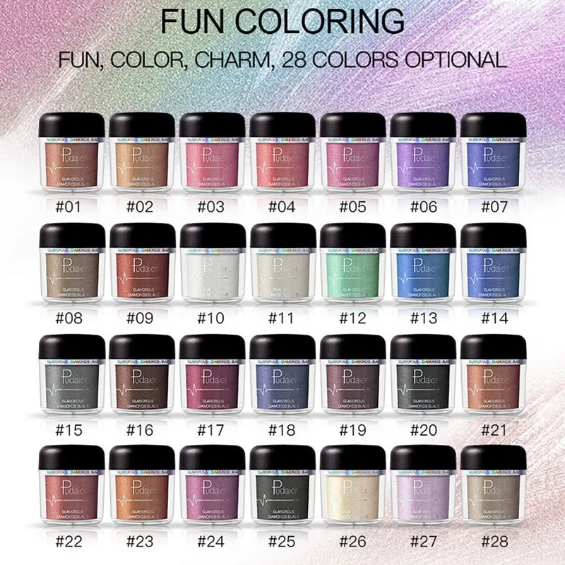 Pudaier новые глаза Косметика Водонепроницаемый Красота Тени для век порошок макияж