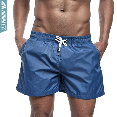 NavyBlue Aimpact, мужские пляжные шорты, быстросохнущие, пляжные шорты, летние, для серфинга, плавки, мужские, для спортзала, тренировки, фитнеса, шорты на шнурке, E303 - Цвет: NavyBlue