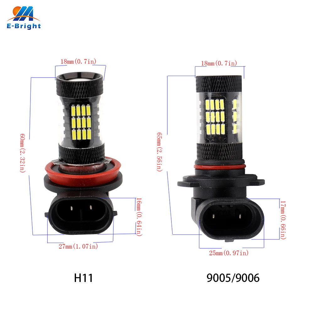 Противотуманный светильник 2 шт. H11 H4 H7 12 В 24 светодиод 9005 9006 H16 P13W 4014 57 SMD