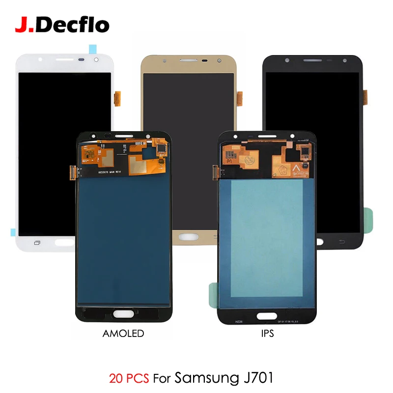 20 шт. SUPER AMOLED ips для SAMSUNG Galaxy J701 J7 Neo J701F J701M J701MT ЖК дисплей Дисплей сенсорный цифровой