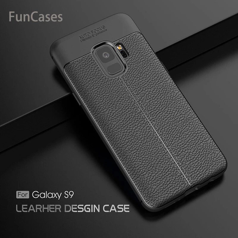 Для samsung Galaxy S9 Plus чехол силиконовый ударопрочный роскошный из искусственной кожи
