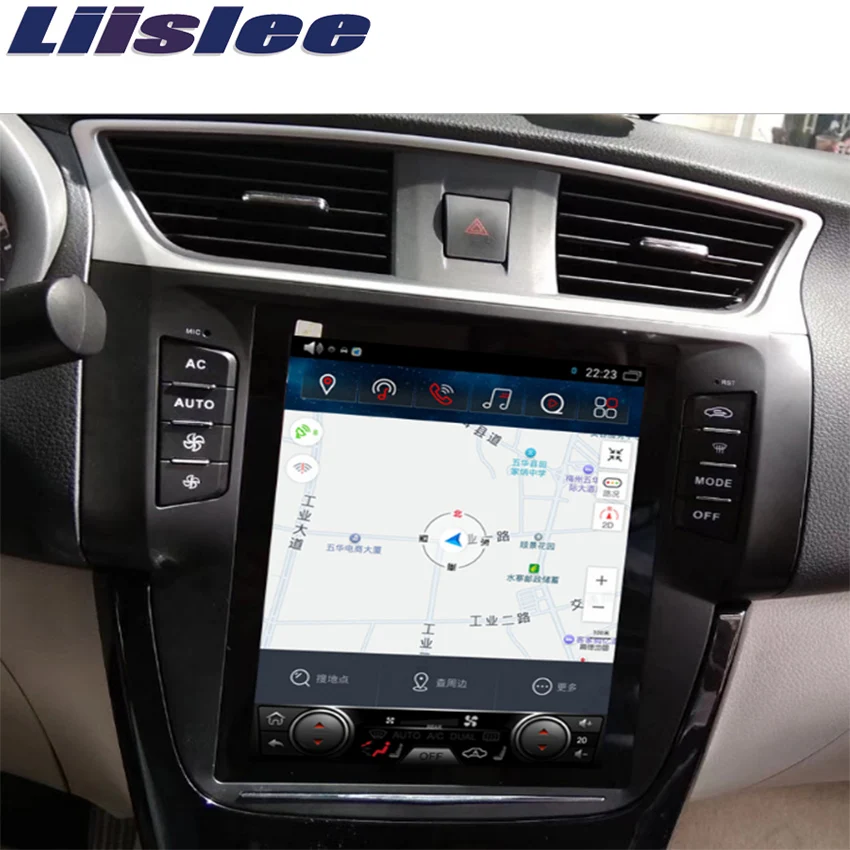 Liislee 2 din Android для Nissan Sylphy 2012~ большой экран Автомобильный мультимедийный плеер GPS навигация Видео Радио Carplay