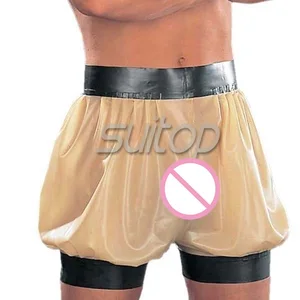 Костюмные латексные брюки, прозрачные резиновые шорты без дыр