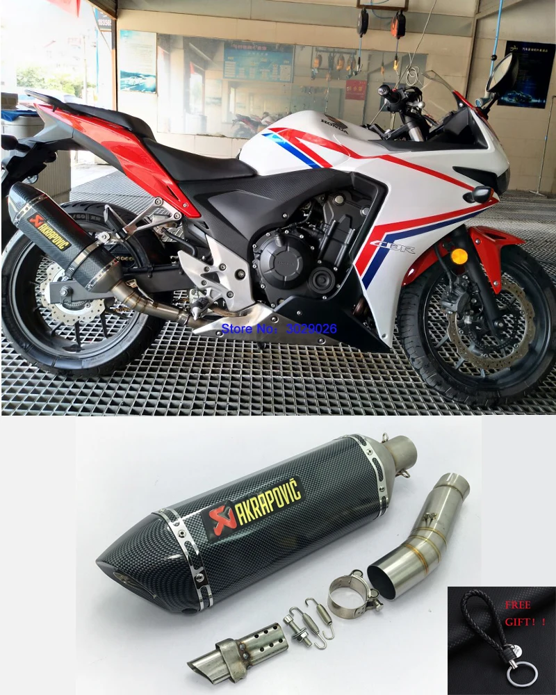 CBR 500 300 без шнуровки мотоцикл модифицированный углеродный Глушитель со средней