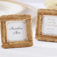 wedding party giveaway gold resin feather photo frame baby shower favors and souvenirs lx2530