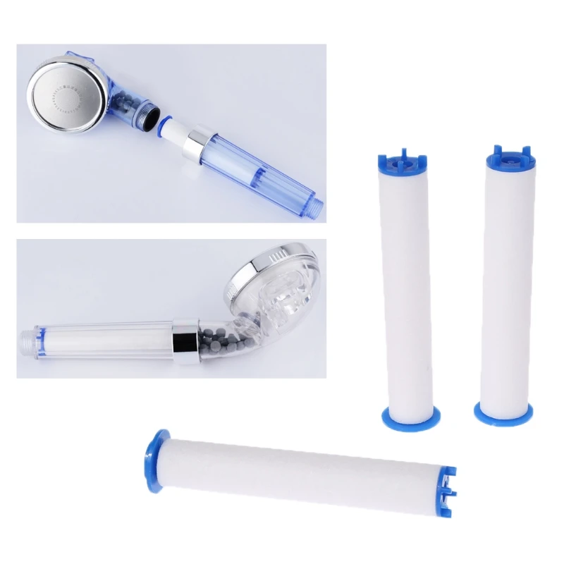 3 Pcs High Pressure Anion Hand Held Water Shower Filters Bathroom Bathing | Head