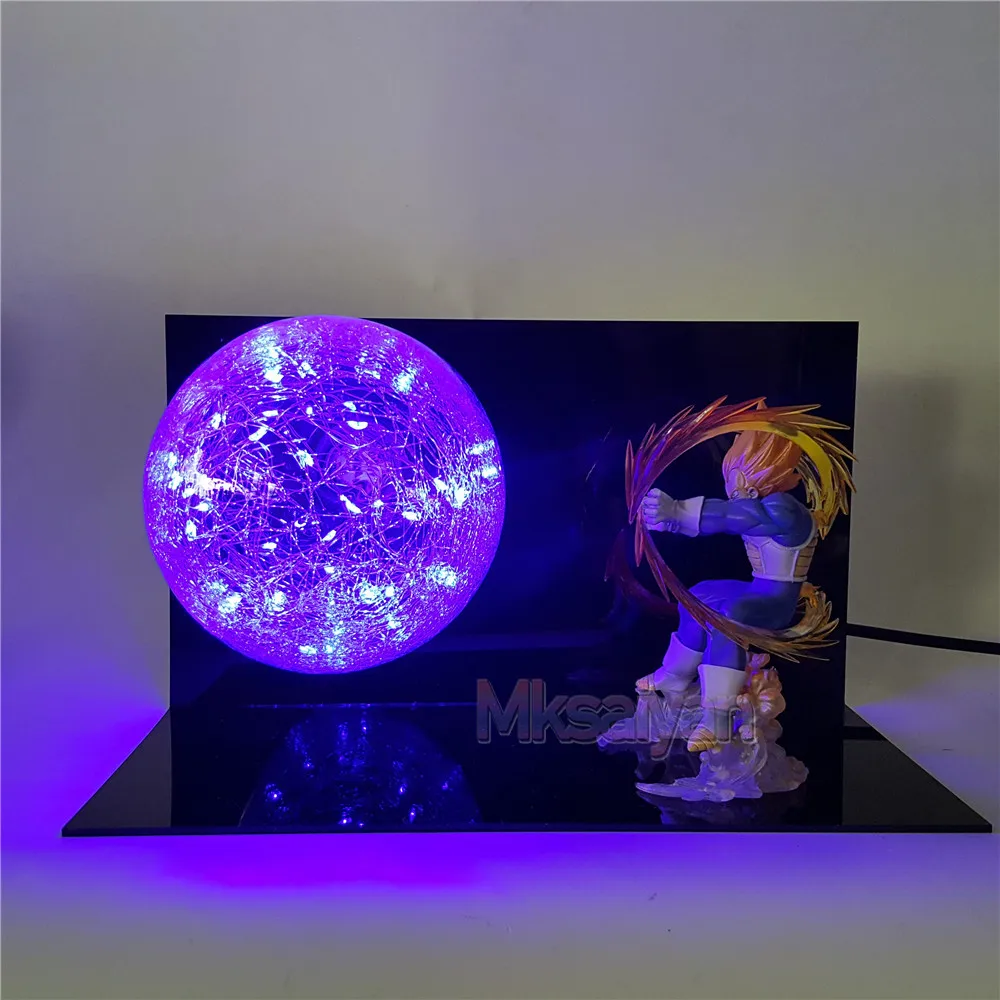 Dragon Ball Z фигурка Вегета Kamehameha DIY Светодиодная лампа светильник аниме дисплей 7