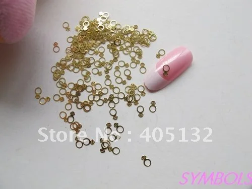 Прибл. 1000 шт./пакет металла Золотое кольцо Форма Non-клейкое металлическое ломтики