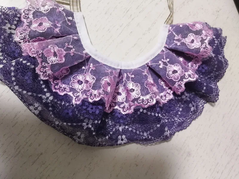 

Pet rabbit jeans Collar purple pearl Bow pendant Necklace dog Teddy Bib pet bib pet accessories Pet Grooming