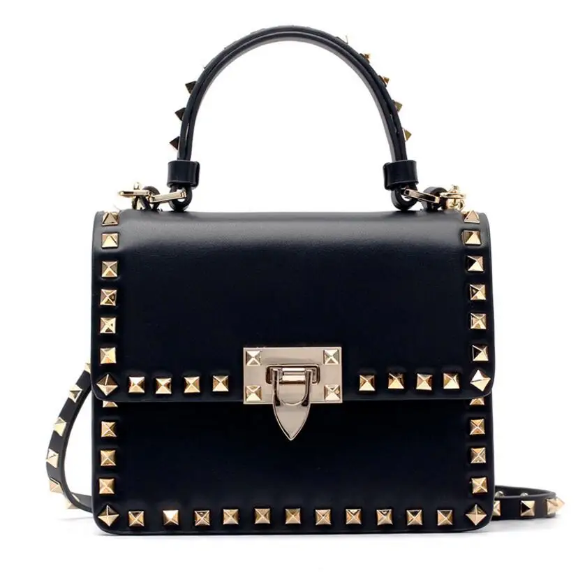 Новинка 2017 Топ ручка заклепки женщины посланник сумки женские Crossbody сумки|messenger bag