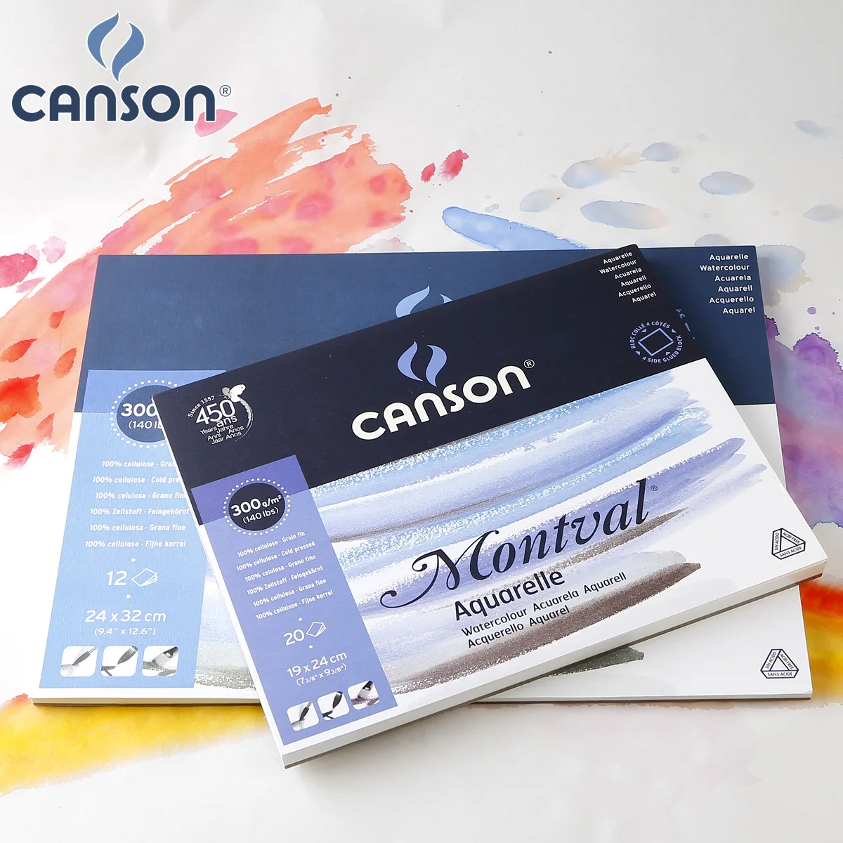 Canson 185g/m2 акварельных цветов Краски ing акварель Бумага 10 5x15 5 см 12 листов ручной ed