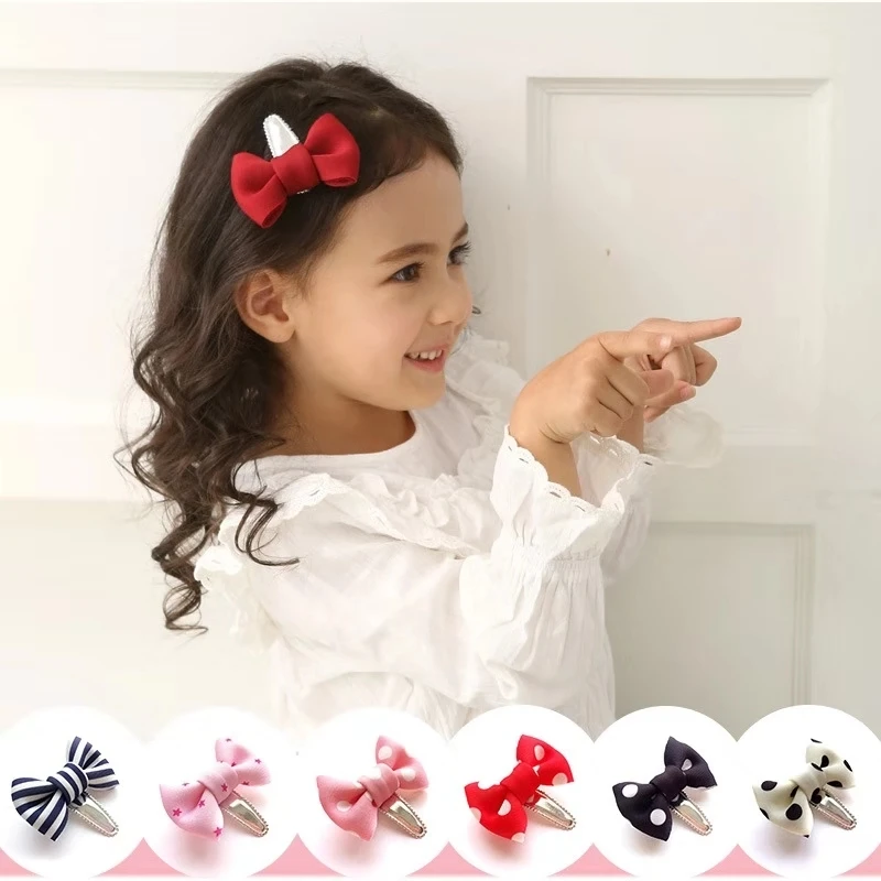 Chumirry kids 14 Colors Baby Tie Bow BB Hairpins Children Accessories Girls Headwear Princess Butterfly Shape Cute Barrette | Детская