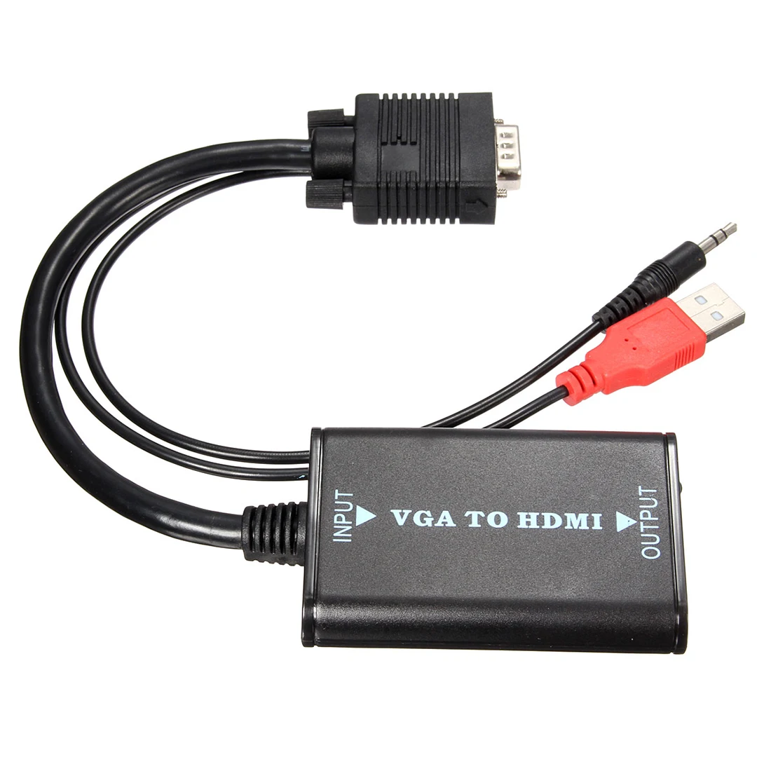 Лучшие предложения VGA в HDMI 1080P HD аудио экспорт ТВ ПК AV видео кабель конвертер