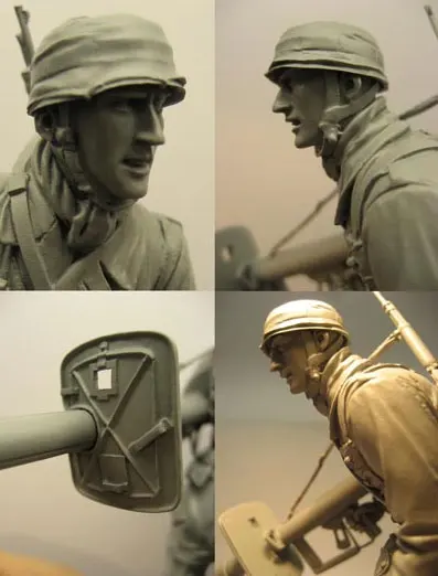 Коллекция 1/16 года Fallschirmjager с Panzerschreck Нормандия 1944 фигурка солдатиков из смолы GK