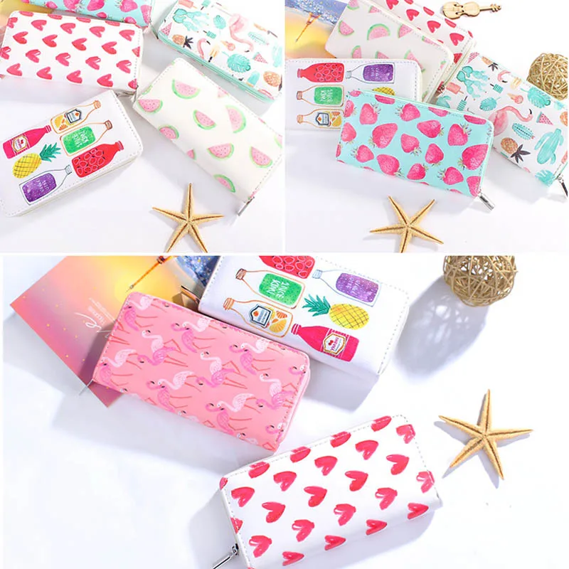 

Hot Selling Women Long Purse PU Leather Cartoon Pattern Wallet Coin Pouch Lady Girl Clutch Money Bag -B5