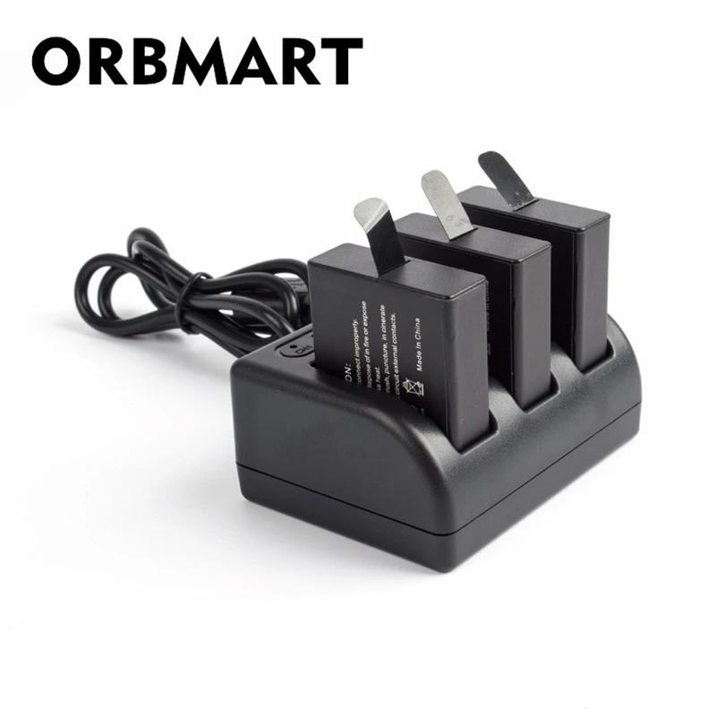 Аксессуары для спортивной камеры ORBMART зарядное устройство с тремя портами Gopro Hero 5