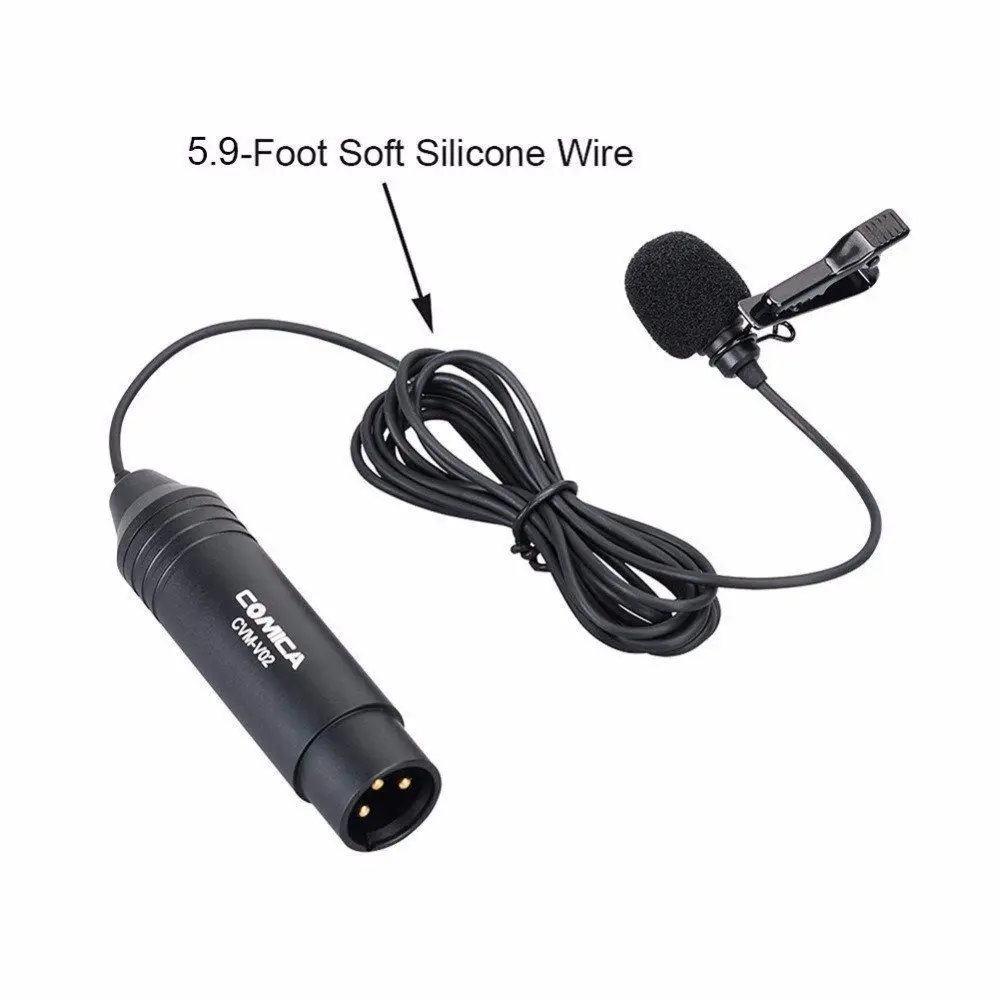 Всенаправленный петличный микрофон с фантомным питанием XLR для Canon и