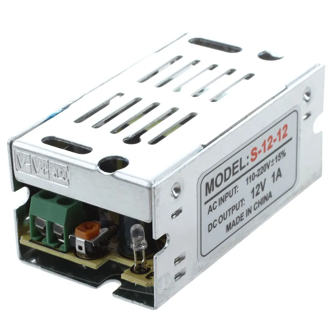 Совершенно новый трансформатор напряжения питания AC 110/220V к DC 12V 1A