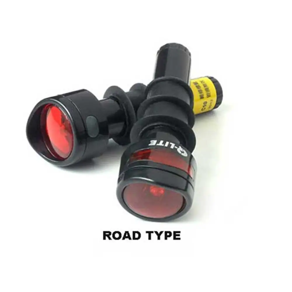 Road type Тайваньский Q-LITE, концевой светильник для горного велосипеда, эргономичный, 2 режима, устойчивый светильник для шоссейного велосипеда, концевой светильник, супер светильник для руля велосипеда, задний светильник - Цвет: Road type