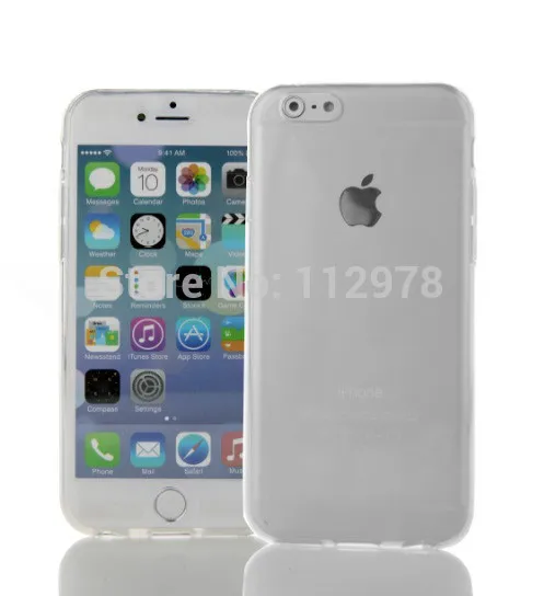 Оптовая продажа 500 шт. для iPhone 6 plus Тонкий Прозрачный Кристалл Мягкие TPU чехол