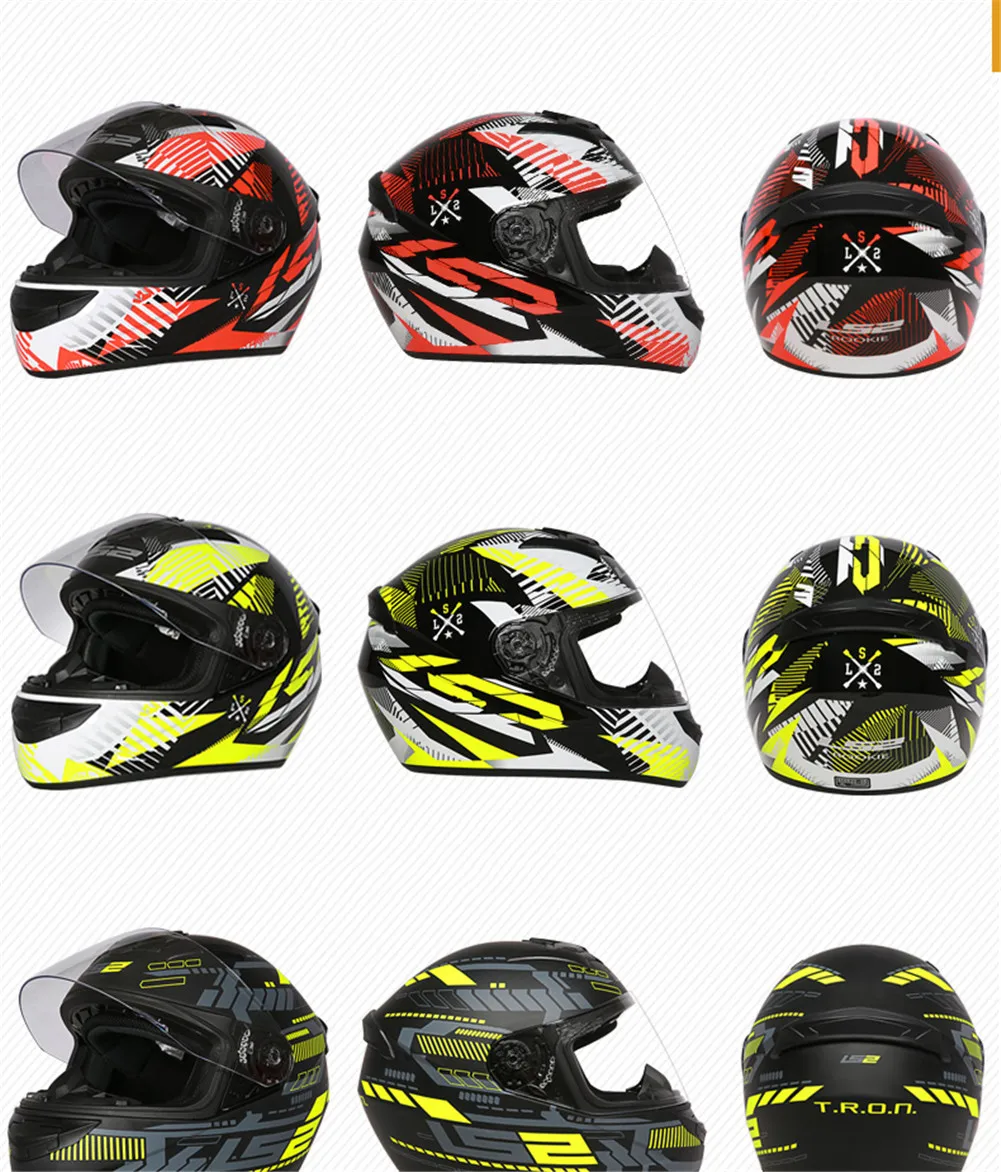 LS2 полный лицо гоночный мотоциклетный шлем Casque Capacete Casco Moto шлемы шлем Kask Caschi для Suzuki Motociclista ROOKIE