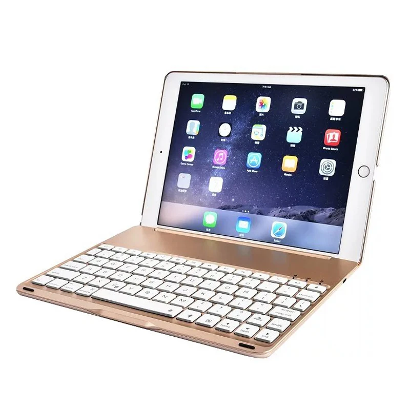 7 видов цветов с подсветкой беспроводной Bluetooth клавиатура чехол для iPad Air/Air 2 5/iPad 6