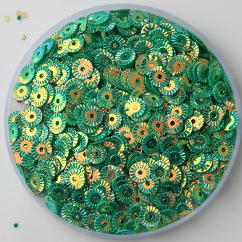 

Лидер продаж! Круглая Плоская пайетка с блестками, 60 г, 6 мм