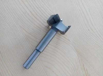 Сверло для дрели Forstner удлиненное буровое долото диаметр 40 мм серебристого цвета