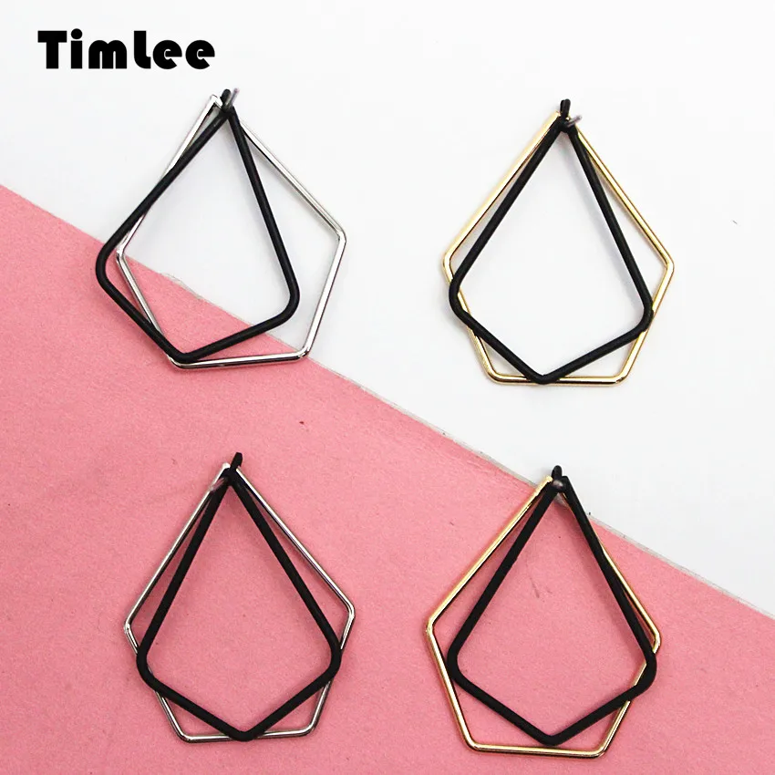 Серьги подвески Timlee E109 серьги из сплава с геометрическим узором модные украшения
