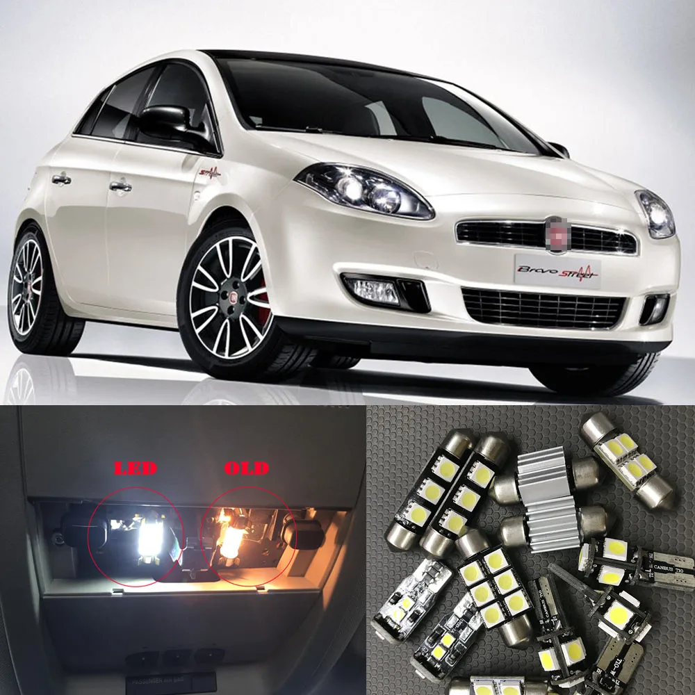 10 шт. светодиодный купольный светильник без ошибок для салона автомобиля Fiat bravo 2