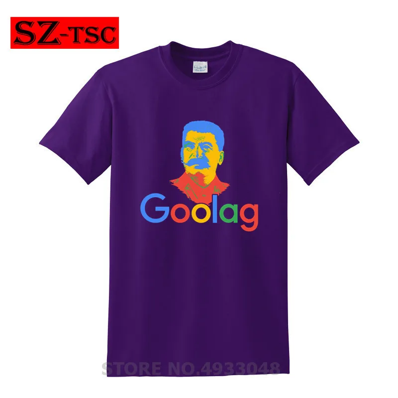 Летние мужские футболки с принтом Goolag Stalin Gulag Meme О-образным вырезом на заказ |