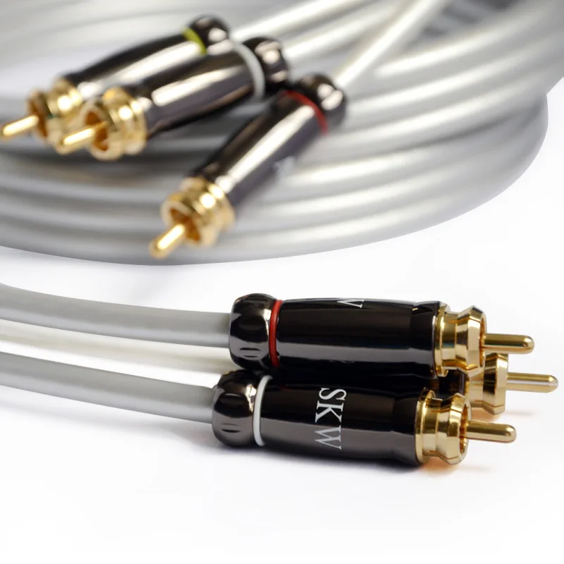 SKW бескислородной меди Кабель сабвуферный nthusiast усилитель 3RCA к аудио и видео