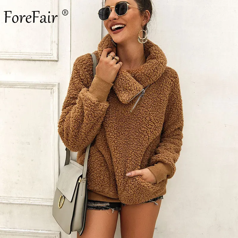 Женские толстовки с капюшоном Forefair повседневные флисовые пуловеры большого
