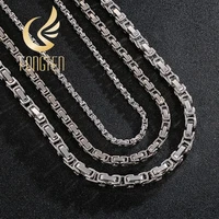 468 mm kolye long chain necklace men male stainless steel byzantine box chain gothic s necklace jewelry