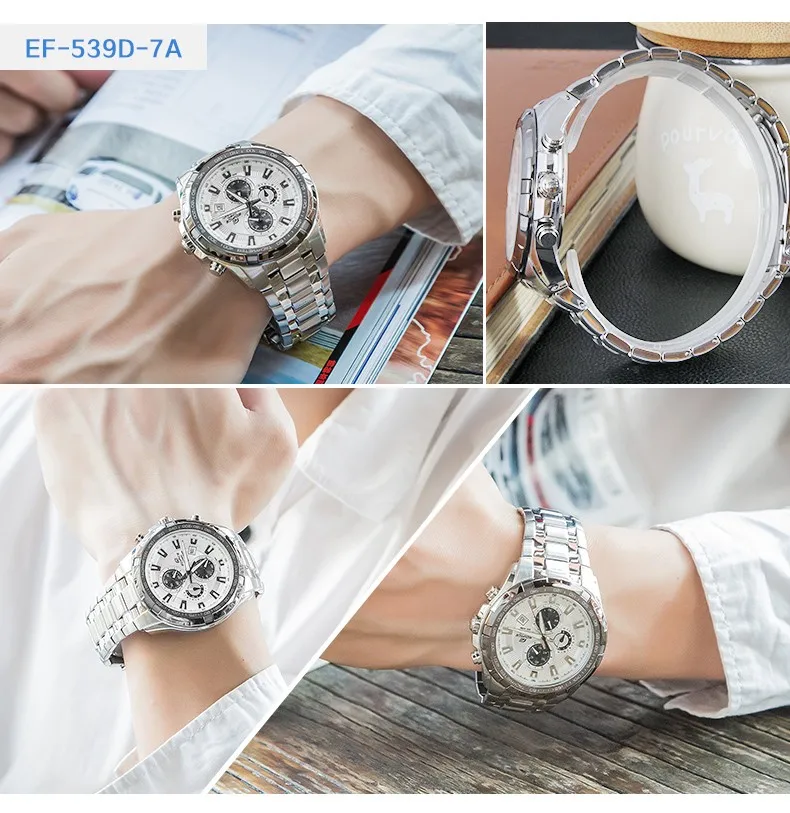 Часы Casio Edifice часы мужские лучший бренд класса люкс кварцевые часы водонепроницаемые световой хронограф мужские часы F1 гоночный элемент спортивные военные часы relogio masculino reloj hombre erkek kol saati ef539