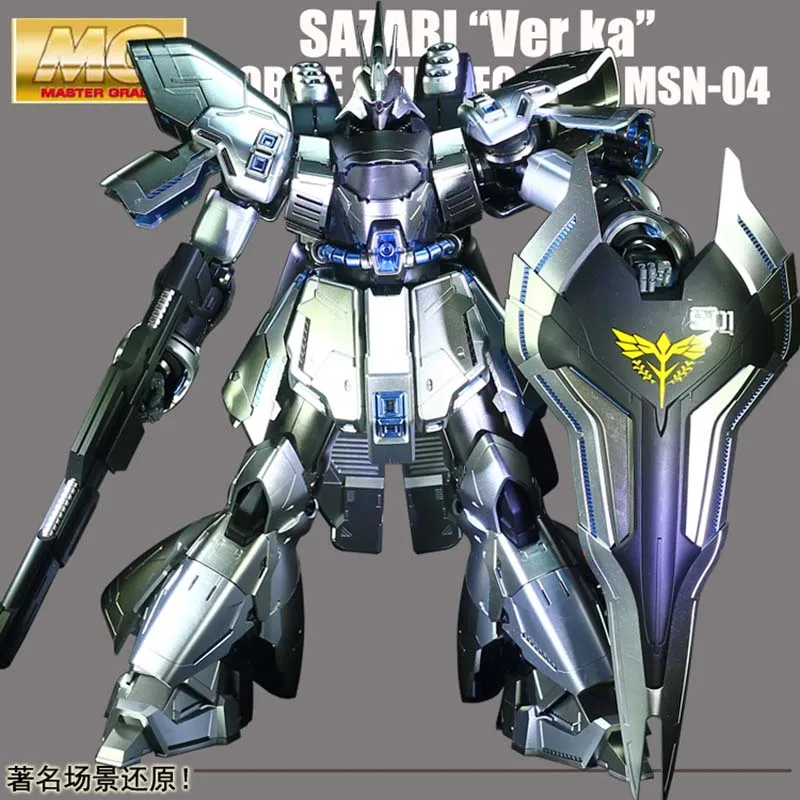Аниме мобильный костюм Bandai MSN 04 матовый черный Sazabi Gundam MG 1/100 модель робота пазл