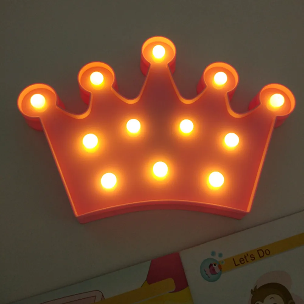 YIYANG 3D Корона ночник теплый белый блеск LED лампа для ребенка подарок