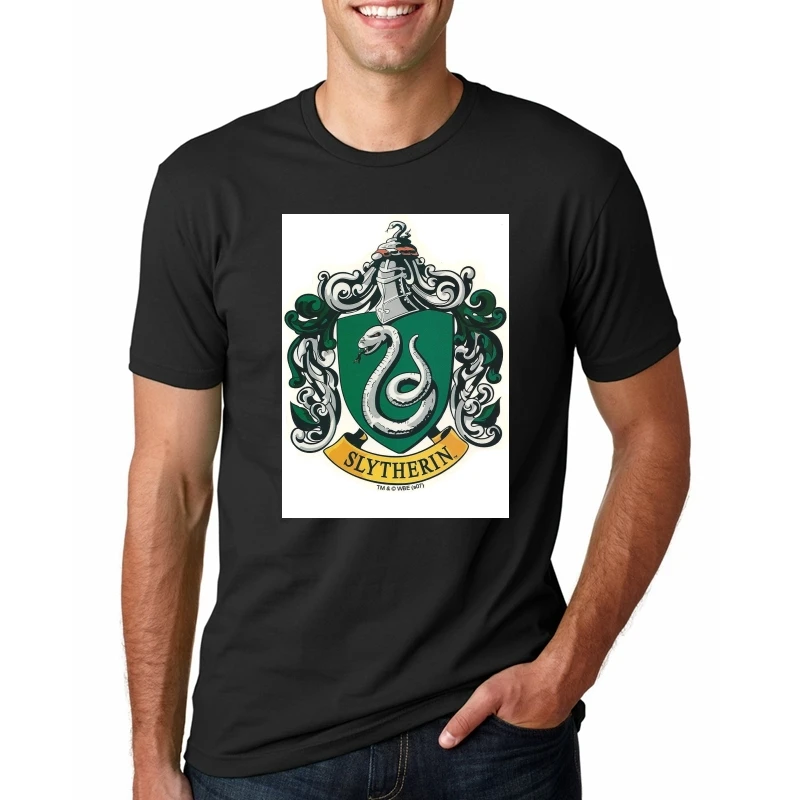 Дешевая мужская футболка модная рубашка Гарри Поттер Слизерин Дом юниорс
