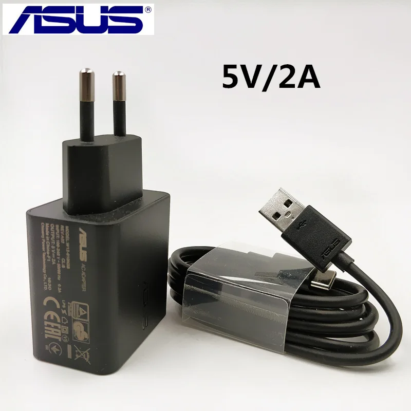 Оригинальное зарядное устройство USB 5 в 2 а EU кабель Micro USB/Type C 100 см для ASUS Zenfone 3