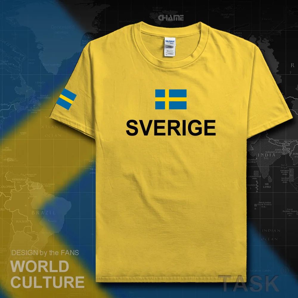 Мужские футболки Sweden Sverige Шведский свитер 2017 трикотажные национальной команды