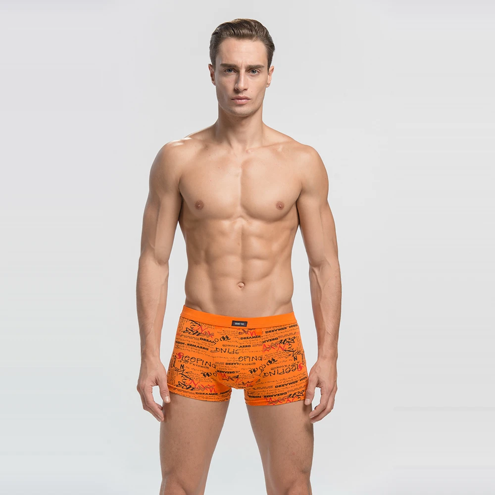 НОРМАННАМИ 2017 Новые мужские Модальные Стволы Дышащий Удобная Письмо 4 Шт. Underwear